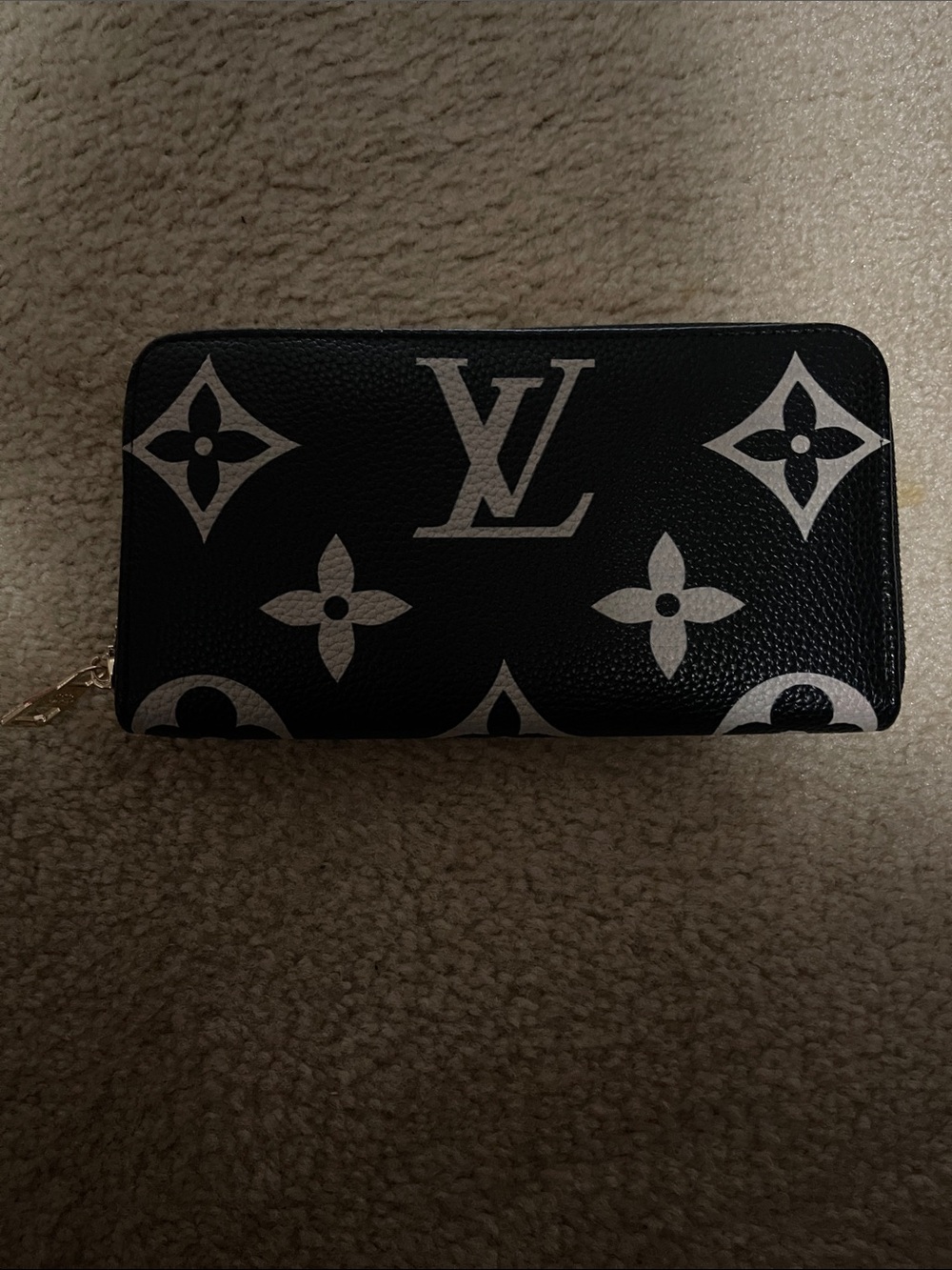 Black and white wallet